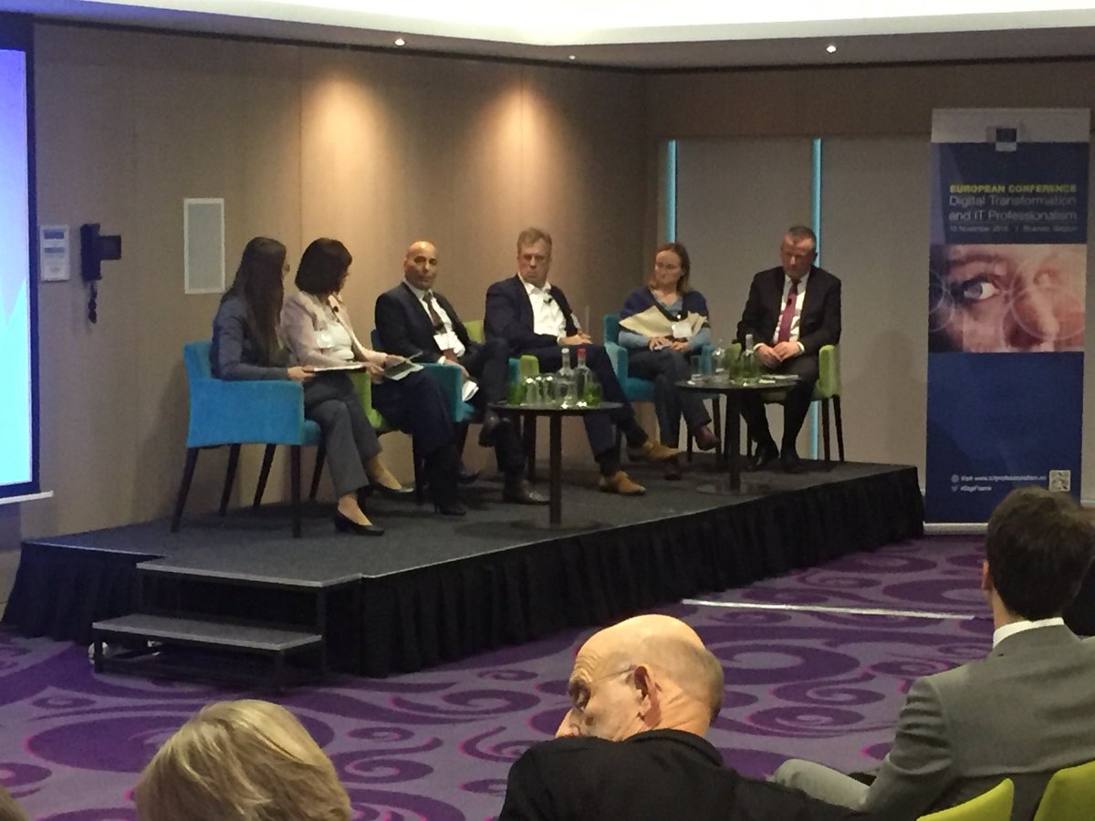 ITProfessionEU's tweet photo. @carmcachia highlights the relevance of the #eCF & looks forward to help furthering its uptake in Europe #DigiFrame https://t.co/XD0ZSAI7xM