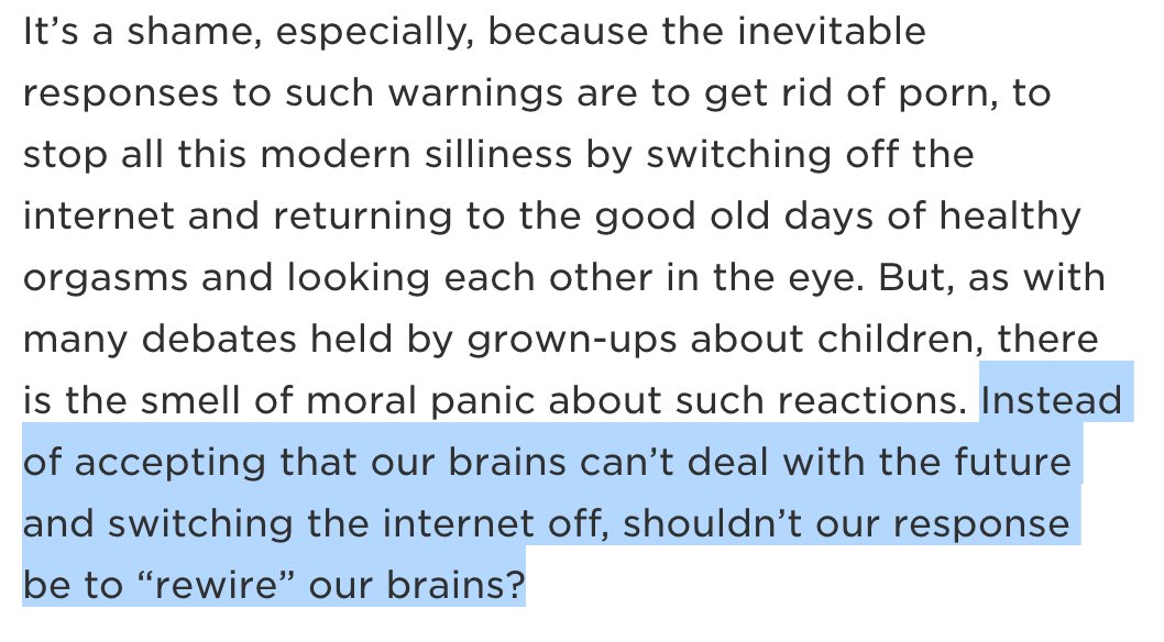 "Instead of accepting that our brains can’t deal with the future and switching the internet off, shouldn’t our response be to “rewire” our brains?"