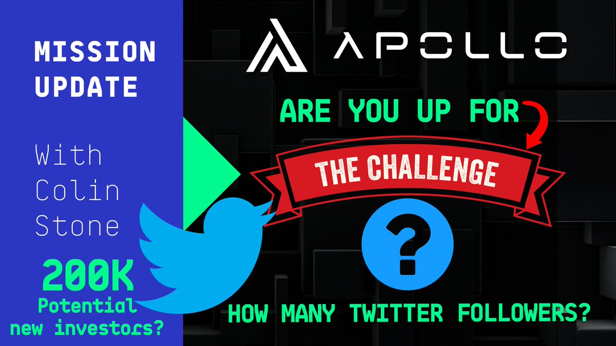 ApolloCurrency's tweet photo. Check out today's mission update with @Colin_Stone_                      

Ready for a challenge?    

https://t.co/GZW1EDeVaz

#apl #crypto #coin #currency #apollocurrency https://t.co/aAkUuOHoEb