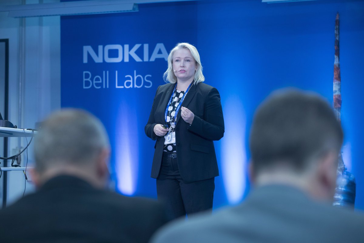 BFuckert's tweet photo. Our brilliant @SankariErja explaining at the Innovation Days in Stuttgart how we at #Nokia test and trial #5G and #privateLTE use cases in our own factories. @nokiaindustries @BellLabs #industry40 https://t.co/r6fFhWKswF