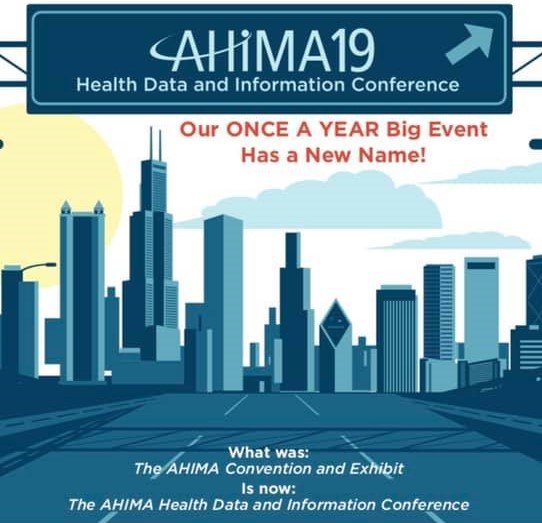 IHIMAHIM's tweet photo. WHAT WAS: The AHIMA Convention and Exhibit - IS NOW: The AHIMA Health Data and Information Conference #AHIMACon19
https://t.co/CpezzAhjua https://t.co/s197VgeTZ6