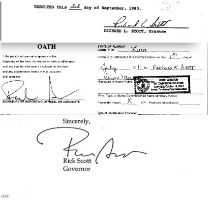 The court ruling this morning gives thousands of voters who were disenfranchised because of signature mismatch until Saturday to fix their ballots. 

How easy is it to have different signatures? Here’s three signatures from Rick Scott. #CountEveryVote