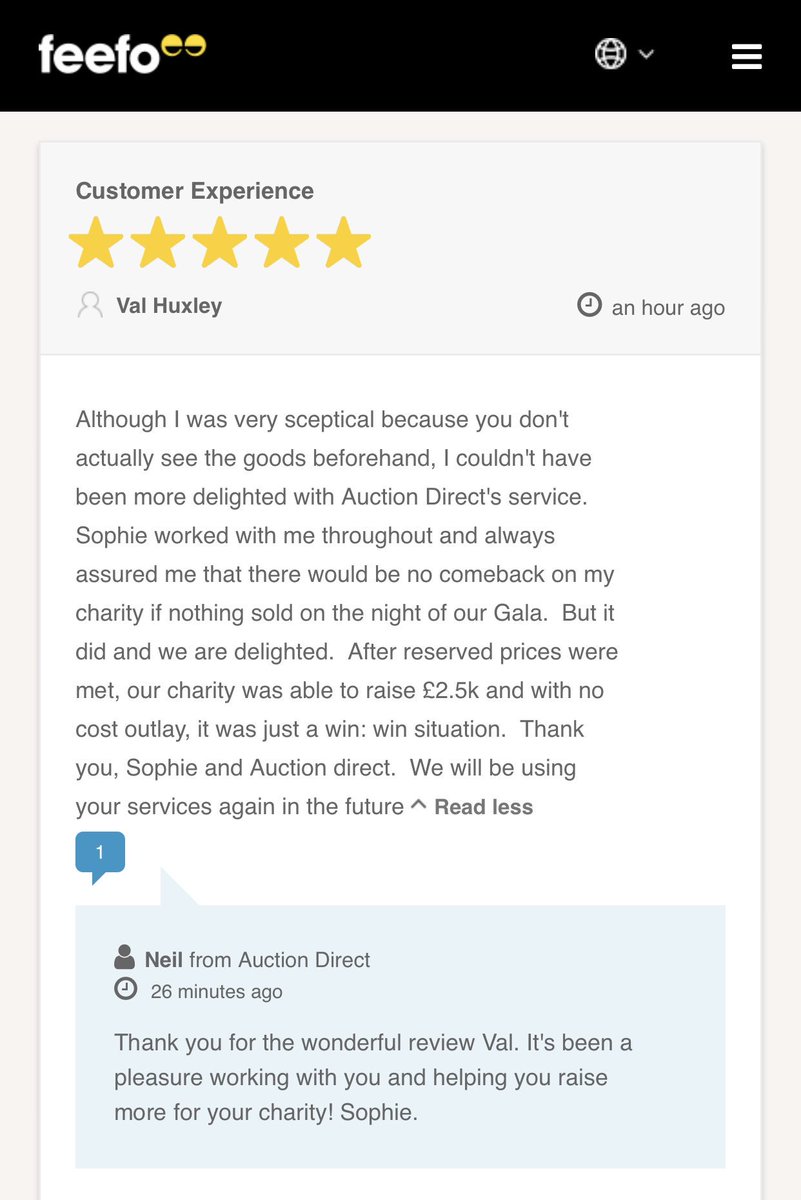 AuctionDirectUK's tweet photo. ⭐️⭐️⭐️⭐️⭐️ from People Against Poverty. The charity were running their own silent auction at their Gala. They were short on donated items, so decided to include ours. We sent a driver to set up an auction display of artwork and memorabilia and assist with the auction https://t.co/j18GxgQY9Y