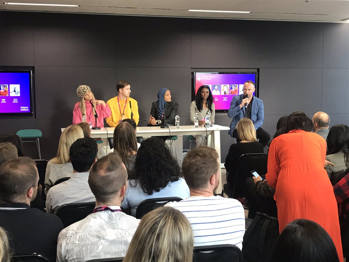 cfx_audio's tweet photo. Full session at @mindshare ‘s #HUDDLE2018 ‘Grow Your Influence with Instagram’ 
Panelist’s @junesarpong @sergeiurban Florence Given, Manal Rostom and Ian Edwards https://t.co/tAYw2EATjh