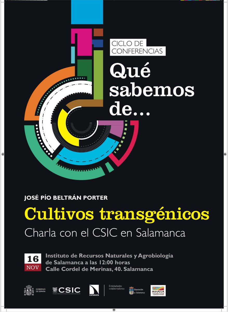 dipusalamanca's tweet photo. ¿Qué sabemos de los cultivos 🌾 transgénicos? 🤔 Pues es interesante saber un poco más! Así que podéis asistir a esta interesante charla 🗣 del Irnasa 👇🏼 https://t.co/vPjLjBnLil