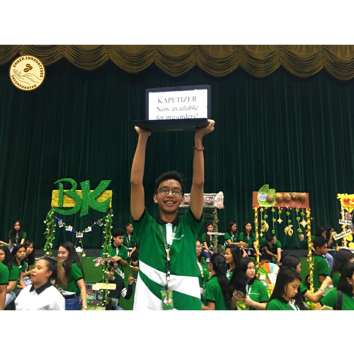 Ember_Incorp's tweet photo. Today's Capstone Exhibit together with all other companies was a blast! Thank you for those people who pre-ordered our product and still, we are accepting for pre-orders! 😉 
#SpreadTheKapiness
#SpreadTheCleanliness https://t.co/u3Gwb51K3W