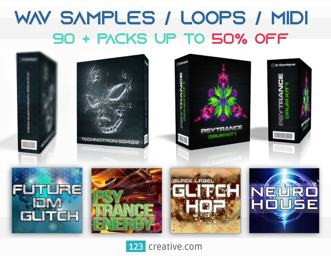 123creativecom's tweet photo. Special deal: 50% off on 90+ packs of samples, loops and midi until 30th November, learn more: https://t.co/X5yPO1aOXr https://t.co/2nTUQXkZNI