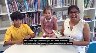 Asoka, Ellie &amp; Chaam Klinger @PHE_SouthWest discover how germs spread, how bodies fight germs and how to STOP them bit.ly/2zS2vw9 with the help of <a href="/Usborne/">Usborne Publishing</a>'s #LTF What are germs? #WAAW2018 #UsborneBooks @PHE_uk