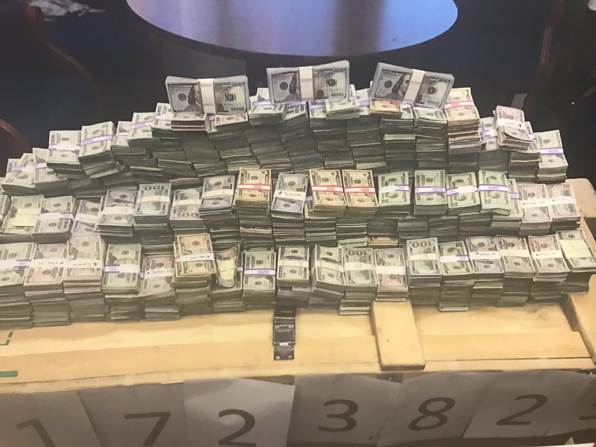 gcorsey's tweet image. Police calling one of the biggest bust ever in Indiana. $1.7mil in cash. 150lbs of marijuana. 15k THC laced e cigs worth about  $1mil. Found after raids in S. Indiana and Corbin, KY. Investigator saying there's a direct tie to a drug cartel. @WDRBNews
