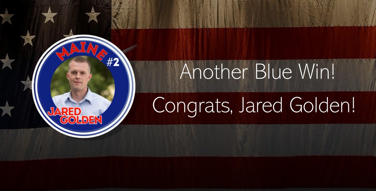 NickKnudsenUS's tweet photo. Another win out of #ME02! Many congrats to @golden4congress. Maine got a lot bluer this November, at the state and federal level! #WaveCast #WaveCastME https://t.co/xZOs9cvdZo