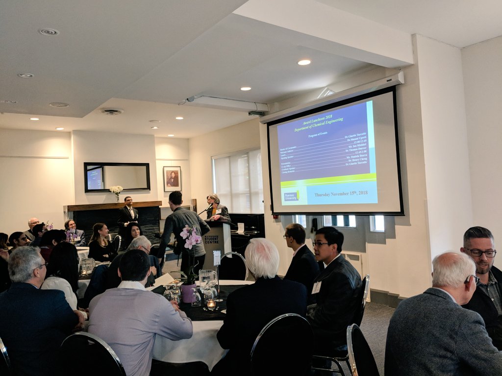 Super excited to be at the Chemical Engineering Student Awards Ceremony honouring <a href="/RU_Coop/">Ru cooper</a> students, including an employer mentor award!