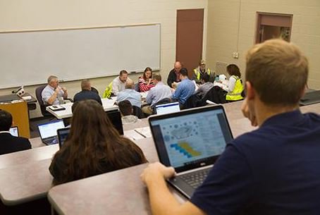 myrwu's tweet photo. Making SECCM Labs Construction Meetings Part of the Course at #myRWU: 
@RWUCM management students learn the process of a major construction project directly from the builders and project owners https://t.co/SUQO1HadiP https://t.co/mUx88S5EaP