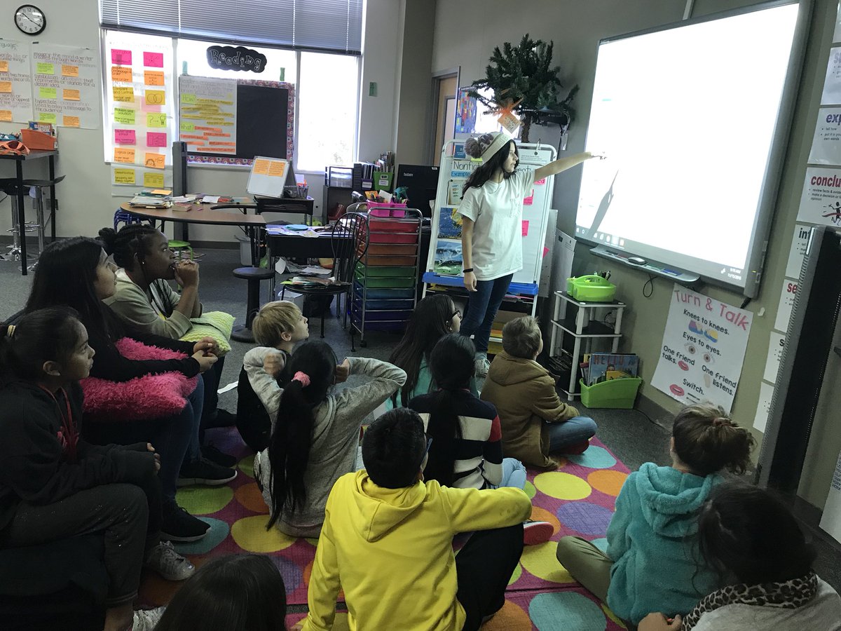 Briana is leading the class in Word Work review today! 📚📝 #WEinKaty