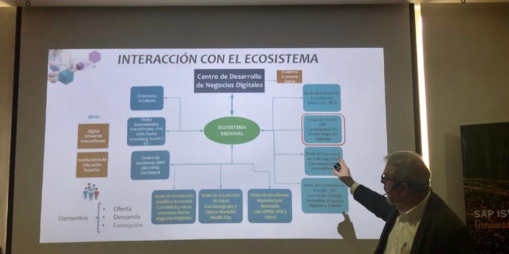 rdcadavid's tweet photo. @CamaraMedellin. #Cluster Negocios Digitales. Fuimos invitados por @SAPLatinAmerica a su evento en Medellín para proponer Grupo de Interés SAP región con empresas locales de la industria como un elemento de construcción de ecosistema. https://t.co/qLb42KBRFl