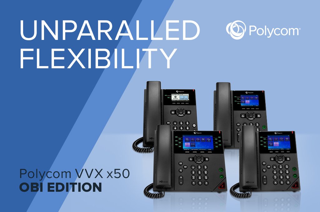PolyCompany's tweet photo. #News: #VVX OBi Edition desktop #phones are specifically designed for service providers to easily deploy, manage, and maintain deployments for small and mid-sized businesses #PolycomCloud | https://t.co/73xl4Ap6Te https://t.co/CgY3Sg42H1