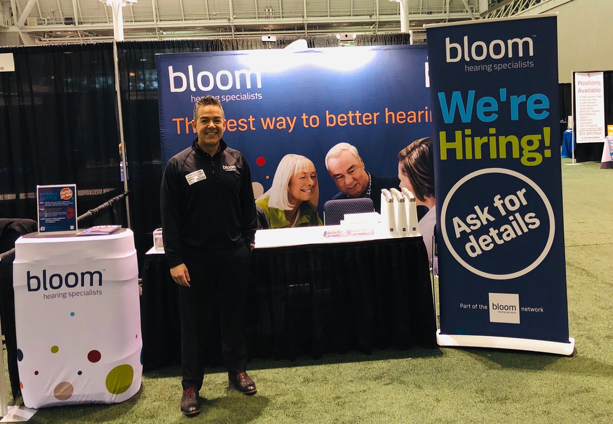 Are you at #ASHA18 today? Please stop by and say hello. We are in the career center booth #1183 #bloomhearing #audiology #audpeeps