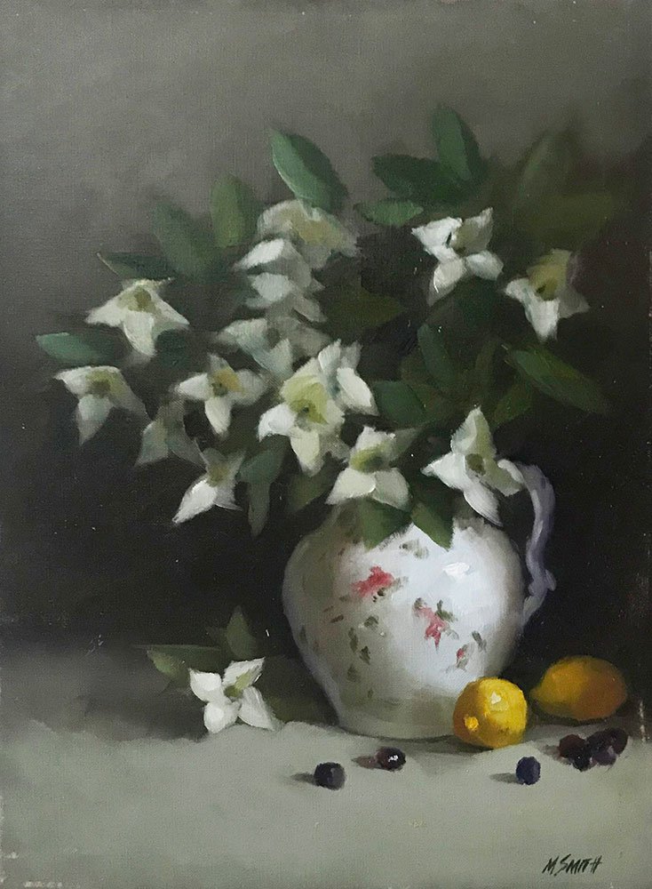 GearyGallery's tweet photo. Stop in to the gallery to see the beautiful still lifes and landscapes of Murray Smith, an artist renown for his use of light. "Still Life and Light" on display through November. #murraysmith #stilllife #artgallery #artexhibit #gearygallery #darien #ct https://t.co/QUI2UuFt62 https://t.co/o4q7jiIKdL