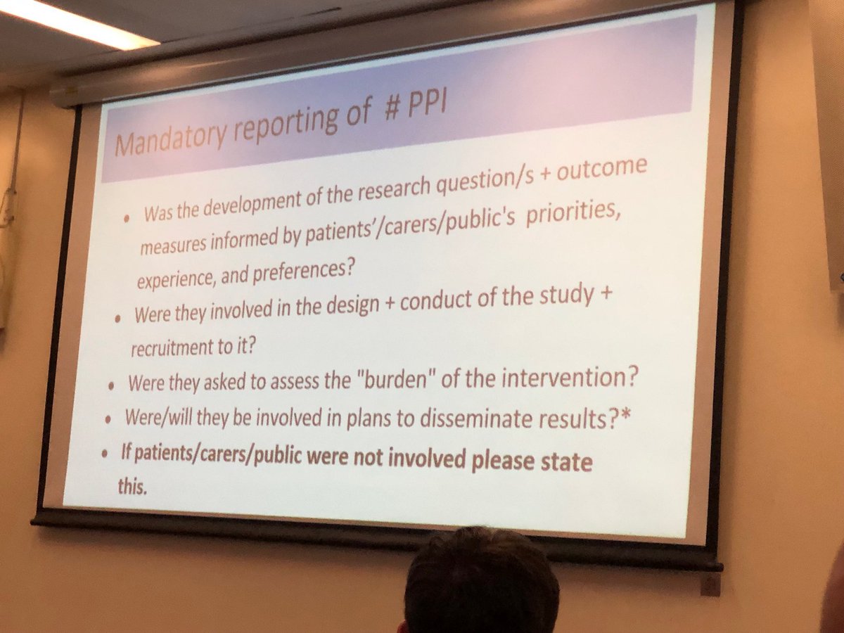 murtagh_mj's tweet photo. Applause to BMJ - now asking researchers how and whether patients, caters, public’s were involved in developing the research when they submit their papers. @intppieval #intppieval https://t.co/Yw1Jsde2w1