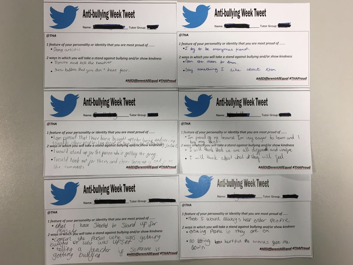 THA_School's tweet photo. Year 7 students’ reflections on pride &amp; kindness in assembly this week #antibullyingweek2018 #THAproud #KindnessMatters https://t.co/Gq6Y5nFGZl