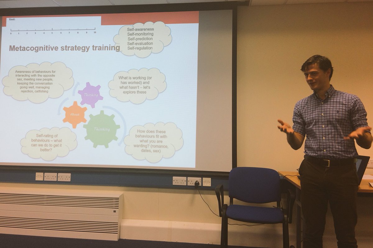 SWBrainCEN's tweet photo. Dating after brain injury: metacognitive skills training and reflection on the individual’s own experiences to ensure therapy around dating is person/context specific #swbraincen https://t.co/VO0vexkLEi