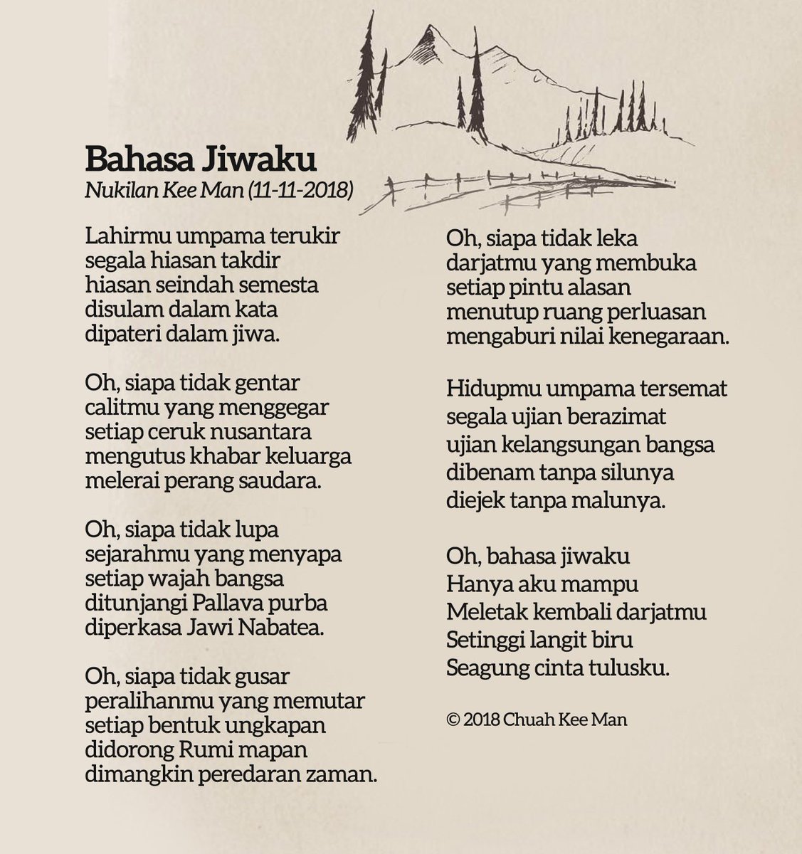 Sajak Bahasa Jiwa Bangsa - Bahasa Jiwa Bangsa ~ Laman Peribahasa