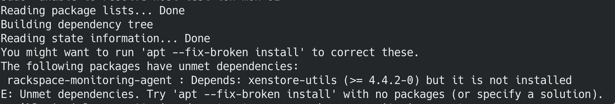 grahamrhay's tweet photo. @rackspaceUK is this a known problem? (on Debian Stretch) https://t.co/X5hpo0jNVR