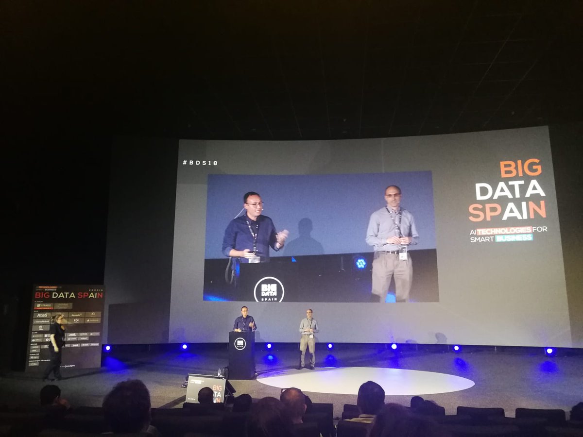 pabloperis's tweet photo. Sharing stage with the great @carl0shm and speaking about Machine Learning on the edge. Thanks to #bigdataspain for a great event. See you next year!! https://t.co/9s4OaJpB8R