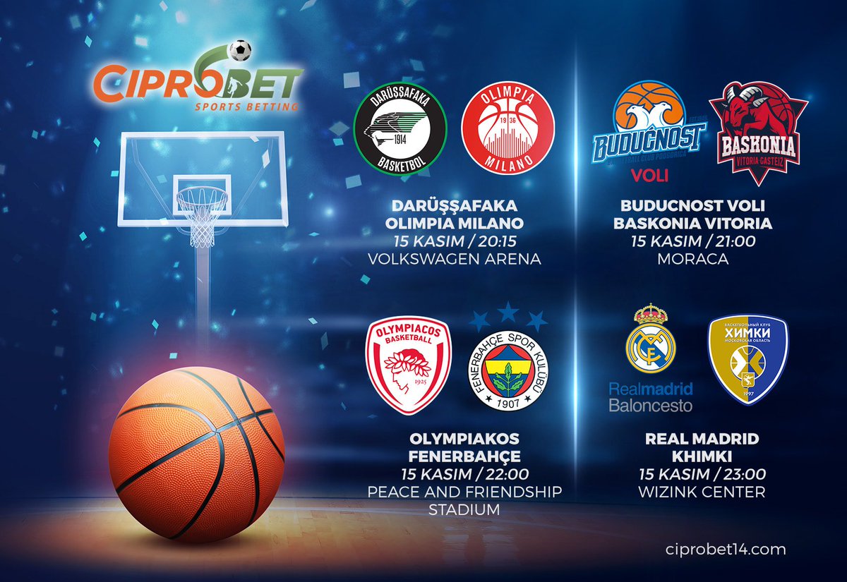 Ciprobet's tweet photo. Günün Eurolig Programı🔥🔥🔥

Bu heyecana % 25 ÇEVRİMSİZ bonus alarak ortak olabilirsin!

👉🏻https://t.co/XYqoYfZ71H https://t.co/noAaJGCGGJ