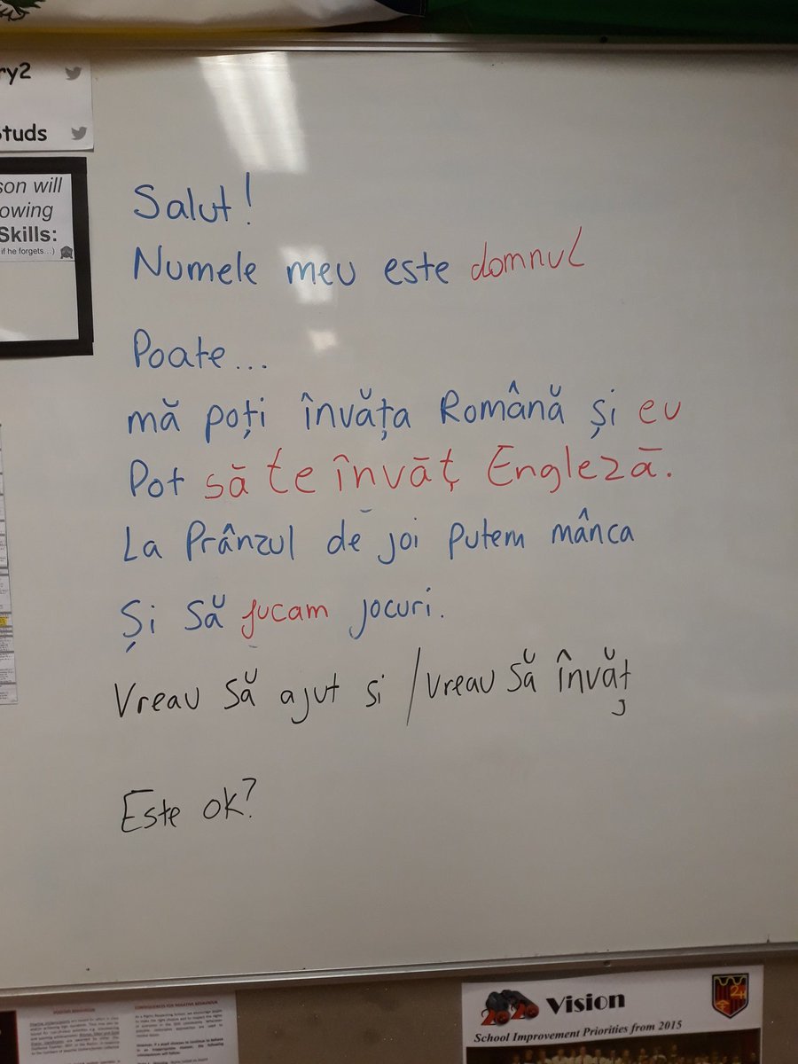 forsyth_mr's tweet photo. We have a number of Romanian pupils at GHS getting to grips with English. In exchange they have started to teach me Romanian! 👨‍🏫🗣 #EALLearning #roadtobeingbilingual 

Numele meu este Dl Forsyth 🇷🇴
My name is Mr Forsyth 🇬🇧 https://t.co/J3gj9ekiFS