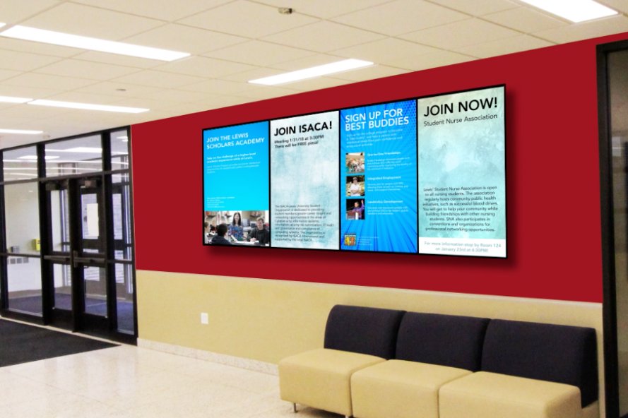 Our Entryway Single Screen is information based content, to show information and upcoming events for organizations on a single, high-resolution screen.#ExploreKeyser #TechnologySoultions #DigitalSignage #EntrywaySignage #InnovationAdvancements