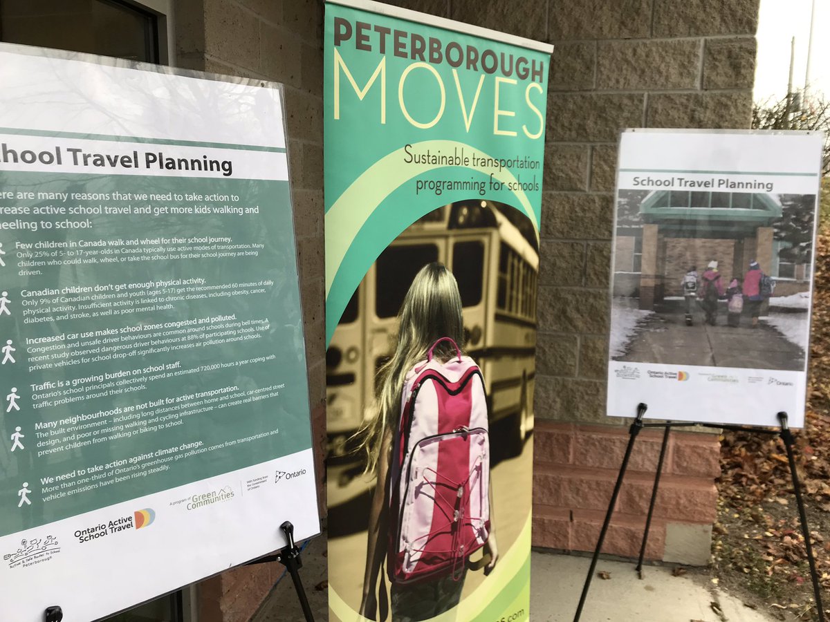 PVNCCDSB's tweet photo. Students @ImmaculateCES, including the Grade 8 #BeWell group, helped @ptbogreenup launch the #PTBO Active School Travel project today. The students are encouraging peers to walk, scooter and🚴 🚵‍♀️ 🚴‍♀️to school! 

PVNC is a proud partner on this School Travel Planning initiative. https://t.co/AygCZ5ZUXW