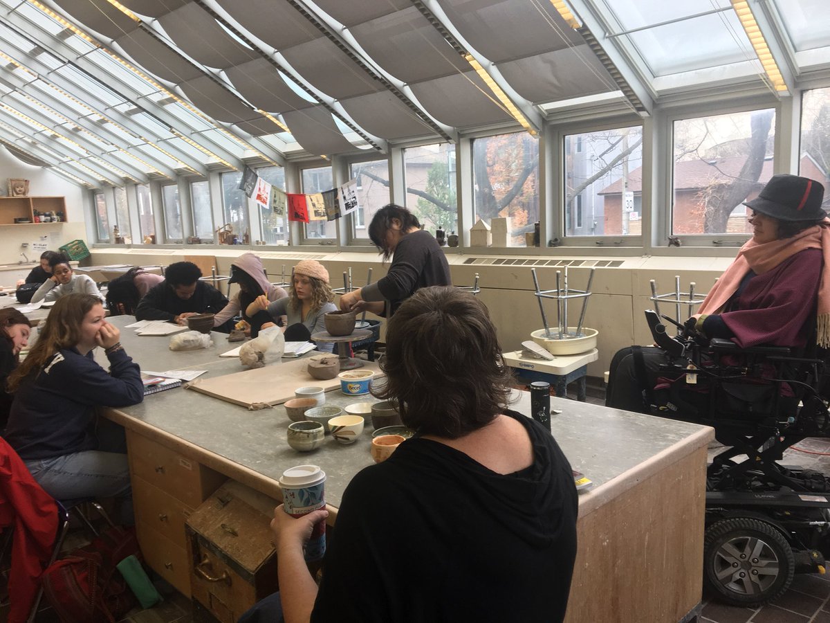 CentralTechArt's tweet photo. Secret tea time. Sorlie Maddox and Helen Hong at CTS. #japaneseteaceremony #pottery https://t.co/LtexE2NgvR