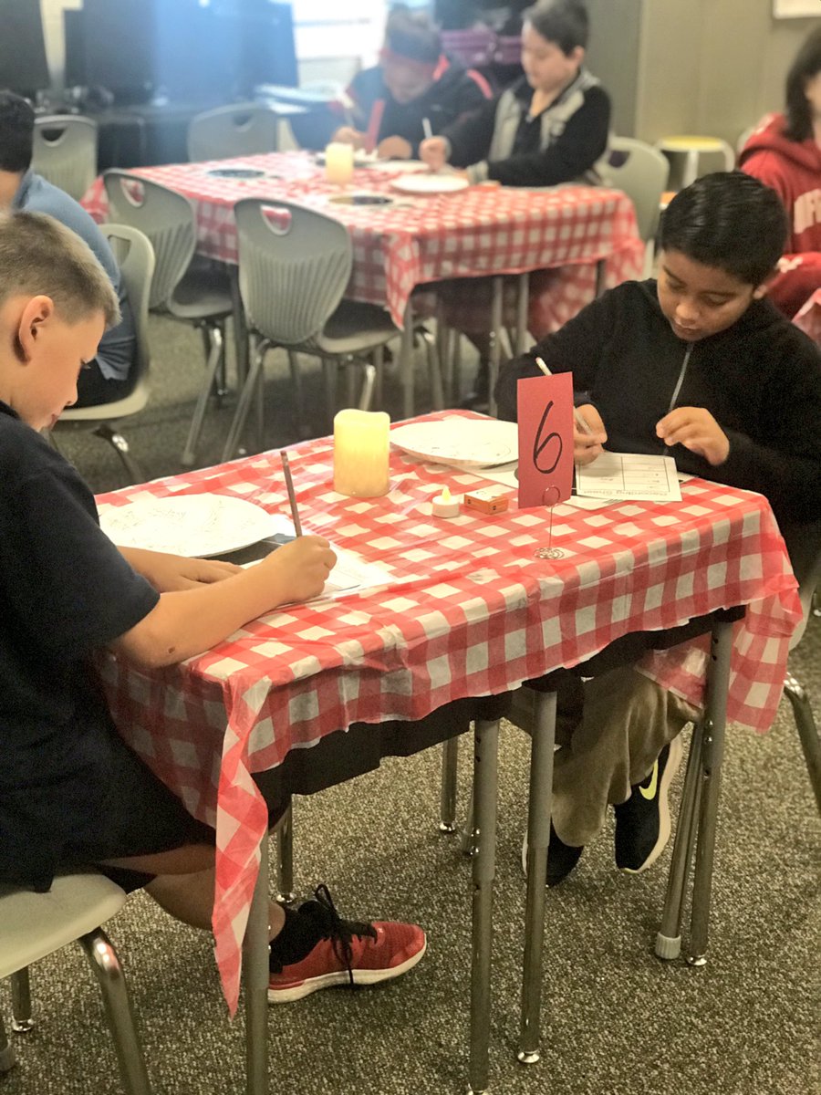 5th grade is dining at the Decimal Diner today! These teachers have made this a day of fun and real world learning!