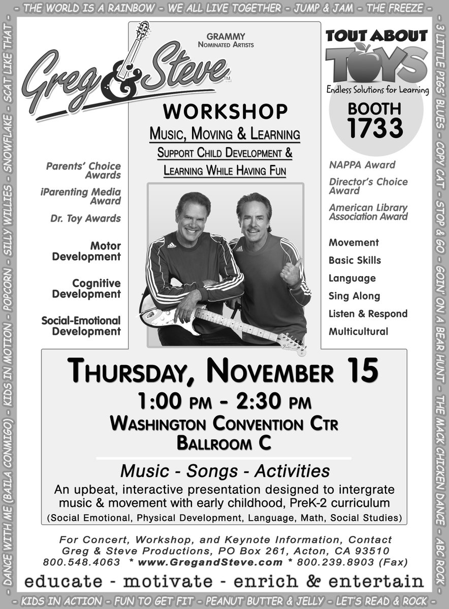 Just a reminder that our NAEYC workshop is this afternoon at 1 PM. Hope to see you there! #NaeycAc