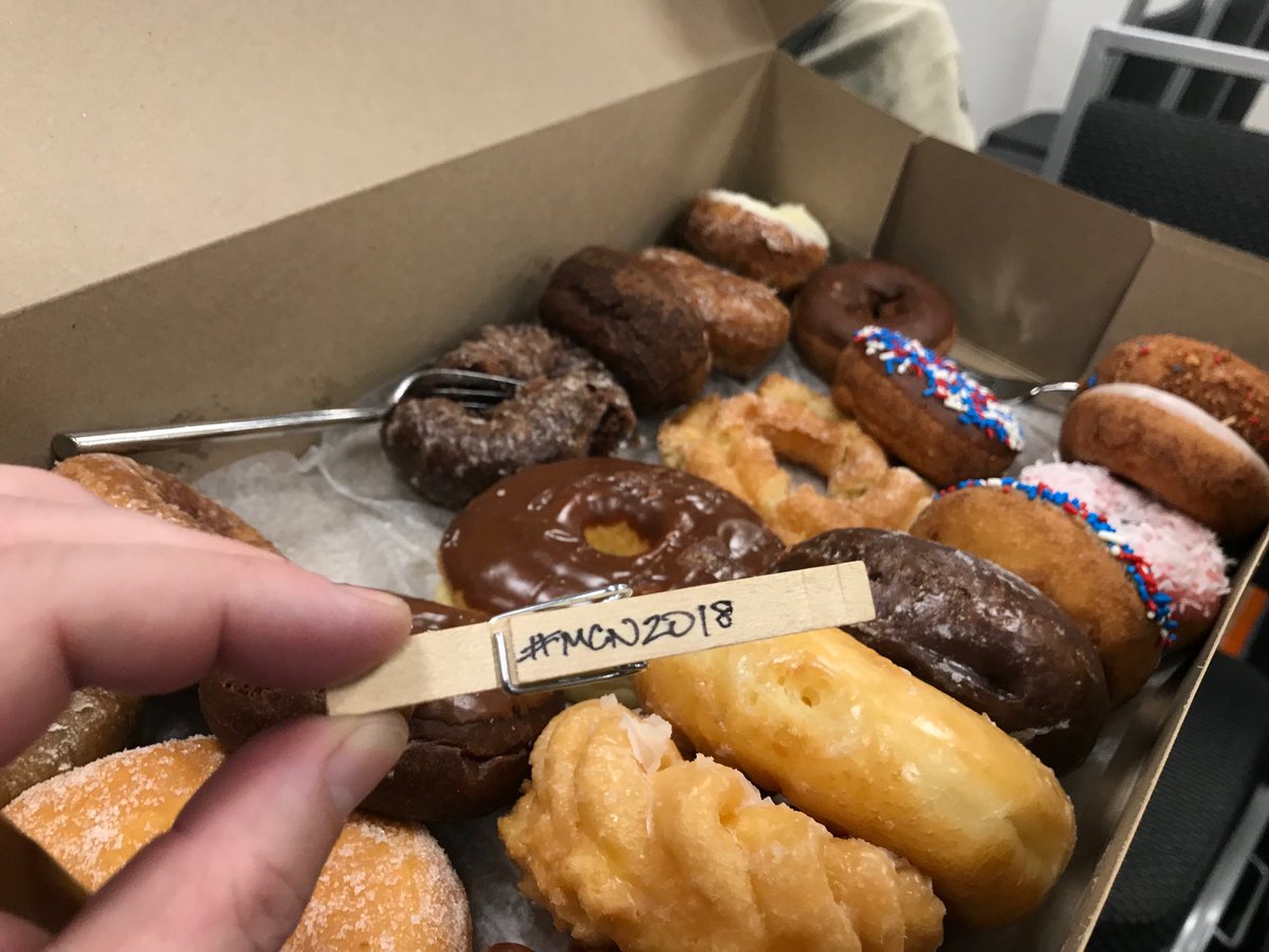 addingvalue's tweet image. Starting an EmpathyJam session at #MCN2018.  With donuts, of course.