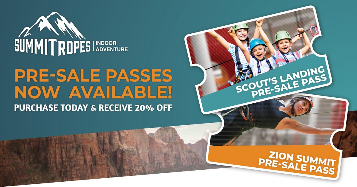 DullesMoms's tweet photo. Limited Time: 20% OFF #SummitRopes Pre-Sale Passes! Be the first to experience the largest indoor ropes course in the USA! Summit Ropes opens January 2019. Purchase your exclusive Pre-Sale Pass today at https://t.co/Q39yFKFF9m https://t.co/UhsmTwkjPv
