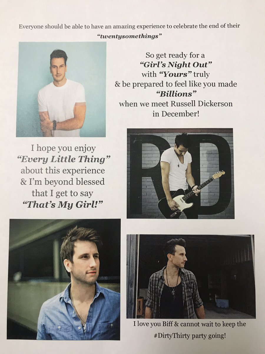 jessloving's tweet photo. When your Biff is obsessed with @russelled &amp; he just so happens to be visiting 2 weeks after her 30th birthday! #RDParty #imthebest #isKaileygonnabethere https://t.co/x4Z95lSGjL