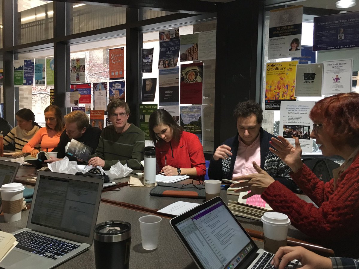 MoreauSeminary's tweet photo. A morning for studies! Second year #professed attend an extra, early class session. First years have a study session with some of their classmates. https://t.co/dk0lhw5Pjw