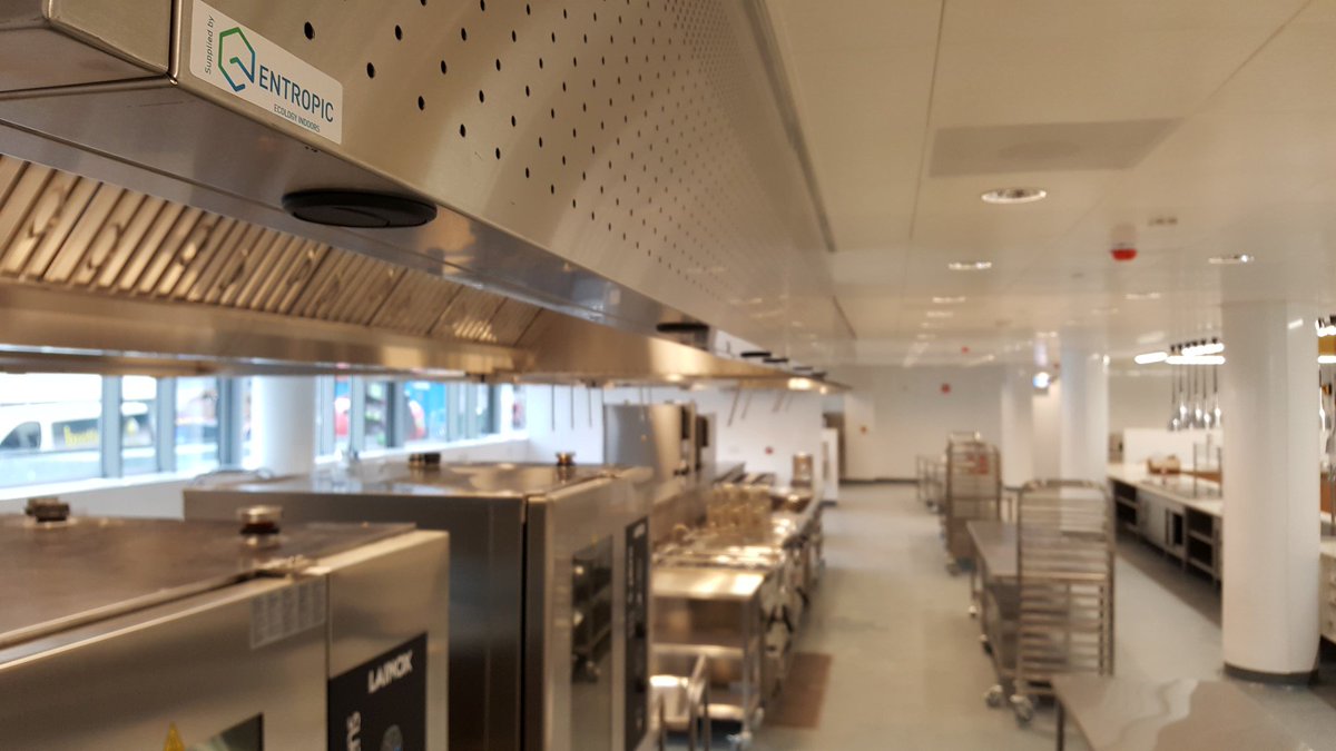 Entropic canopy and kitchen ventilation solutions: increase building lease-able space by having no duct shaft to rooftop, have cheaper overall project cost, increase canopy efficiency, destroy grease in the extract air and treat odour... entropic.ie/solutions/kitc… #kitchencanopy