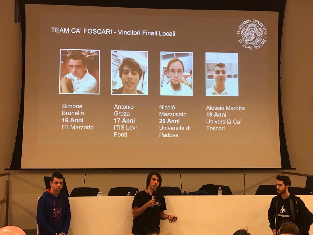 yarixsocial's tweet photo. #Cyberchallenge.it 2018, le menti più brillanti al servizio della sicurezza. Ne parla Lorenzo Veronese, studente di @CaFoscari, insieme ai giovanissimi Antonio Groza e Simone Brunello a #VarEvolution
@VarGroup https://t.co/qJW8C7Ub9q