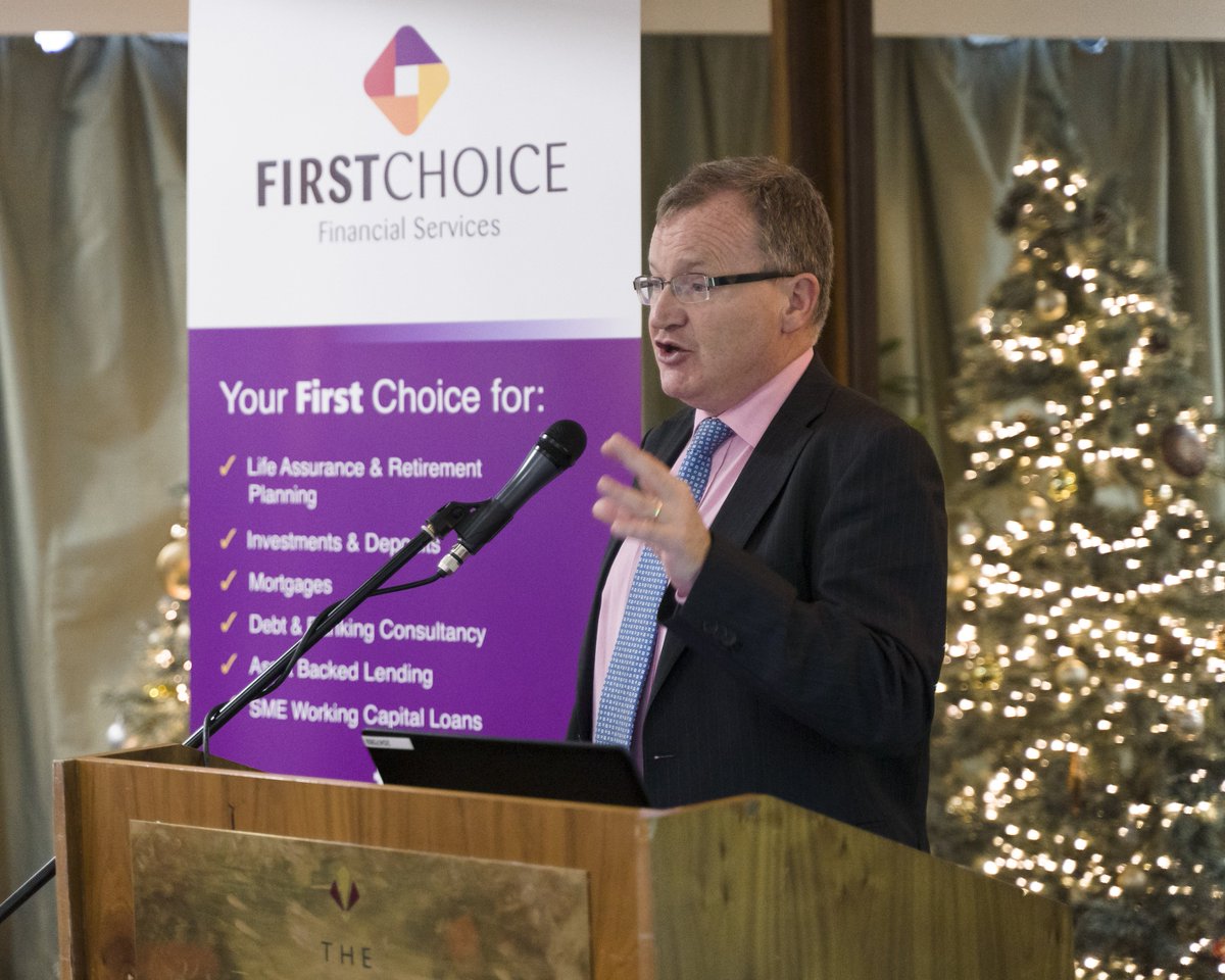FirstChoiceFSL's tweet photo. @JPowerChiefEcon speaking at this mornings @FirstChoiceFSL breakfast seminar in @TheSavoyHotel. Positive economic outlook for the Mid-West https://t.co/8RplpkUuNm