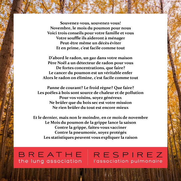 Nb Lung Association On Twitter Our Ceo And Poet In Residence Whipped Up Something Special Today For Lung Month A Poem About Lung Health Happy Thursday Newbrunswick Https T Co P0cqx3yonn Twitter