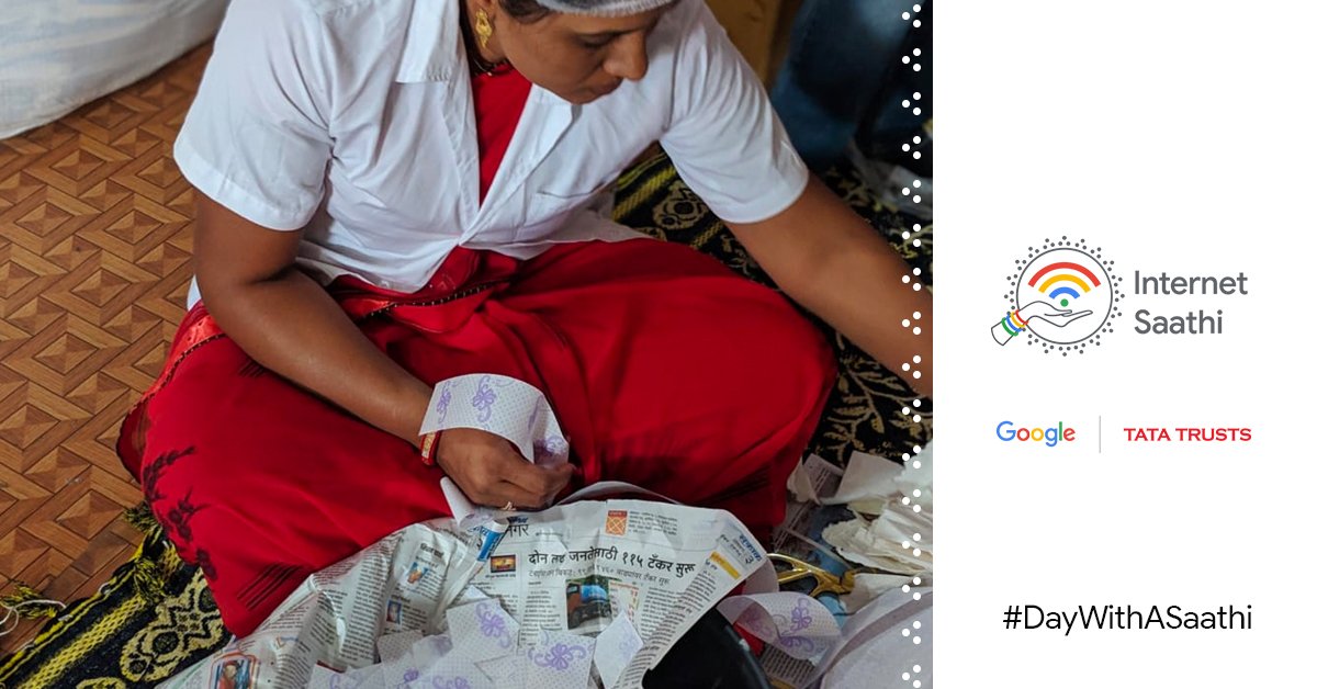GoogleIndia's tweet photo. Met PadWoman yet? Aparna Bankar, an Internet Saathi from Chedgoan, Ahmednagar, used the internet to not only educate women about menstrual hygiene, but went on to create an affordable sanitary napkin for them. #DayWithASaathi https://t.co/YX5nrPUIB8