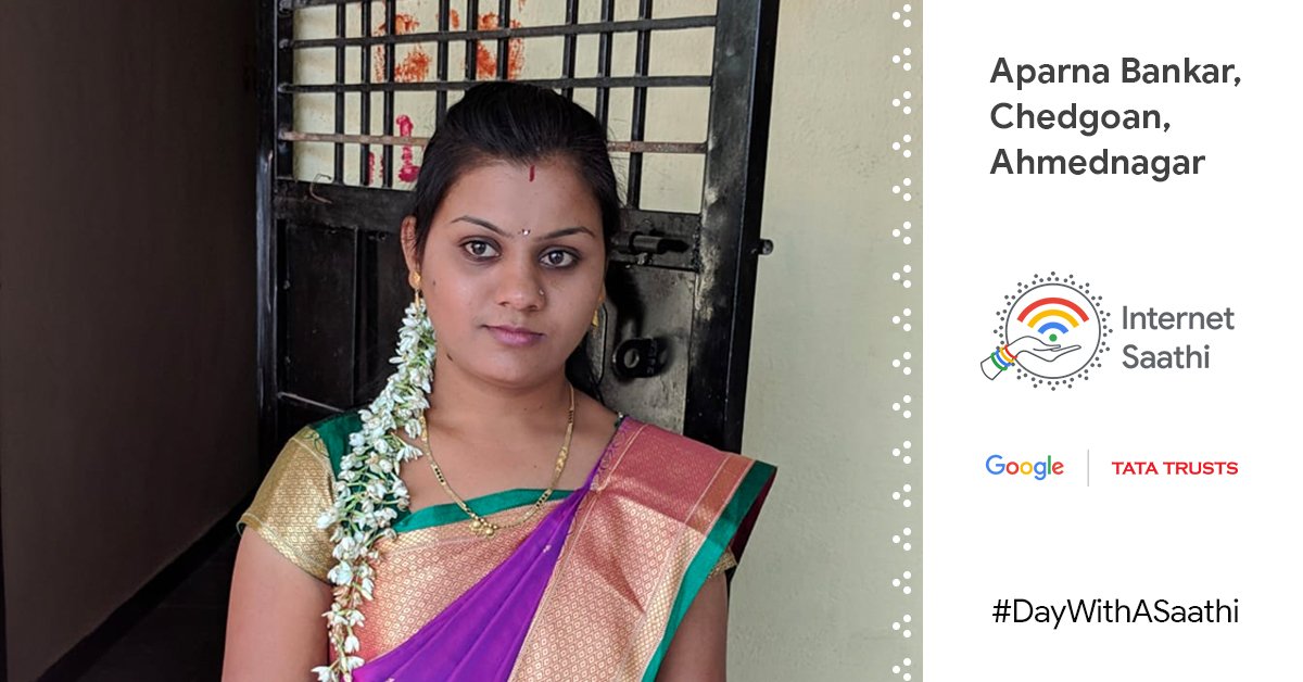 GoogleIndia's tweet photo. Met PadWoman yet? Aparna Bankar, an Internet Saathi from Chedgoan, Ahmednagar, used the internet to not only educate women about menstrual hygiene, but went on to create an affordable sanitary napkin for them. #DayWithASaathi https://t.co/YX5nrPUIB8