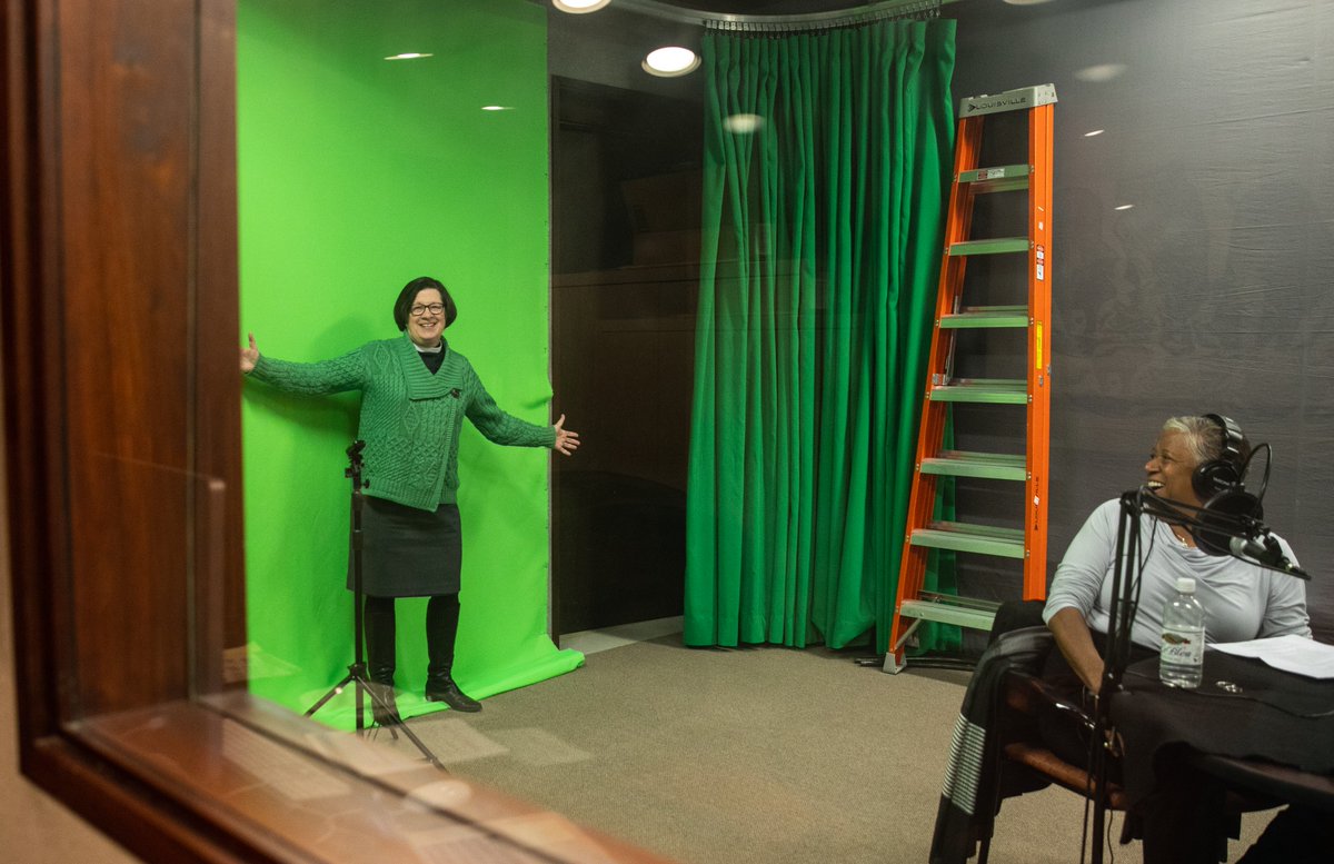 ThreeSidesPod's tweet photo. #TBT to when @ELCABishopEaton was recording in the studio with us. 😂 💚 #greenscreen
Listen to the latest episode of #ThreeSidesPod: https://t.co/eVILTowrYd https://t.co/xPctM9YUkY