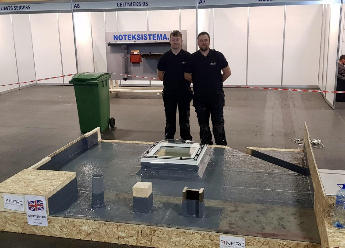 TheNFRC's tweet photo. That's a wrap on day two of the IFD World Championship for Young Roofers competition. A huge well done to the NFRC UK Roofing Team, they've done a fantastic job. Only the President's Award left to go tomorrow. https://t.co/f5GzPT3yLS
