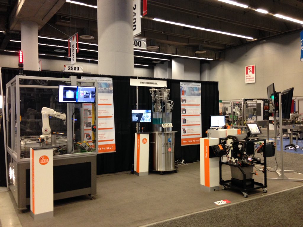 ifm_Canada's tweet photo. We're here for Day 2 of #ADMexpo in Montreal. Stop by our booth #2315 to learn more about ifm solutions and applications for the industry 4.0 https://t.co/rARSpGiGSk