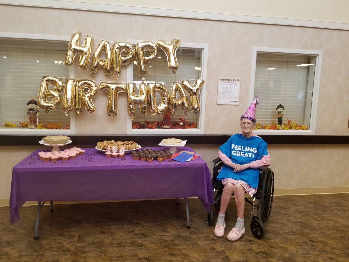 SynchronyRehab's tweet photo. #FeelingGreat at 108!!! Happy Birthday from @V_OakRidge #WellWithParagon https://t.co/FBIy0cTil1