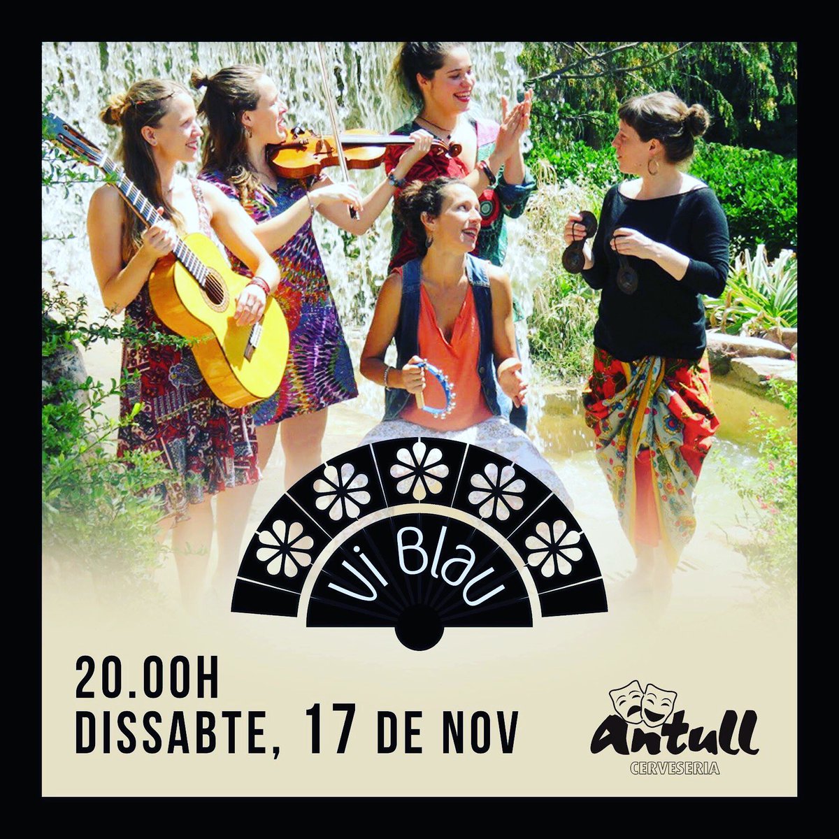 cerve_antull's tweet photo. Dones que creen bona música i bon rotllo! 🎶🎻🥁🎷
Vine a conèixer a Vi Blau i gaudeix d'una vesprada de dissabte musical! 
Us esperem aquest dissabte, a partir de les 20.00h.!! https://t.co/e4hIItkc41