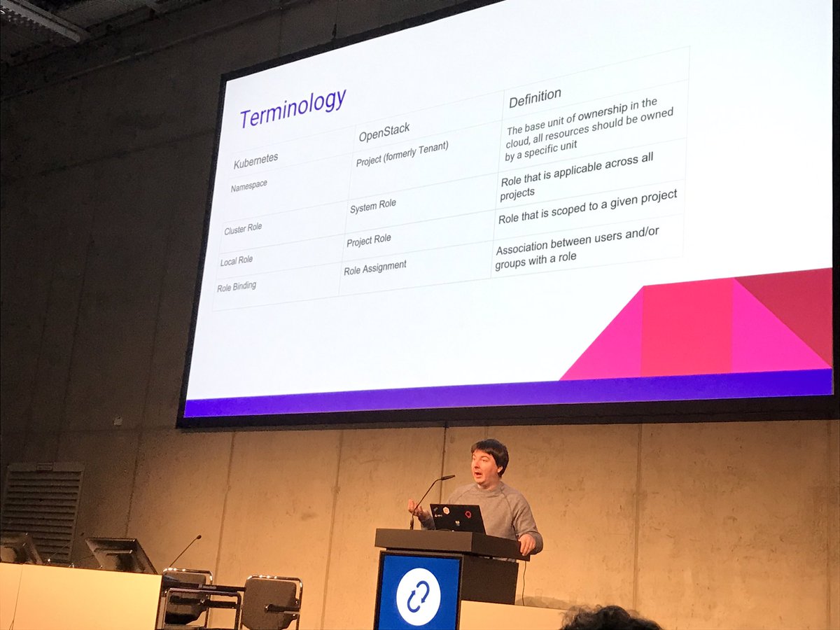 TechJournalist's tweet image. Kubernetes and @OpenStack both have different terms to define the same authorization!? #OpenStackSummit